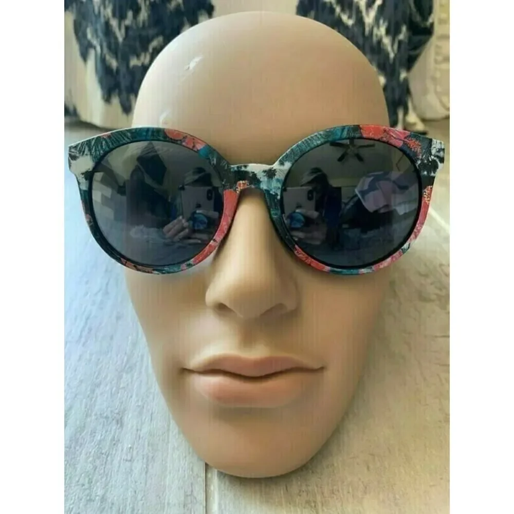 SURGE Sunglasses Beach Summer Oversized Round Fashion Festival Tropical Pattern